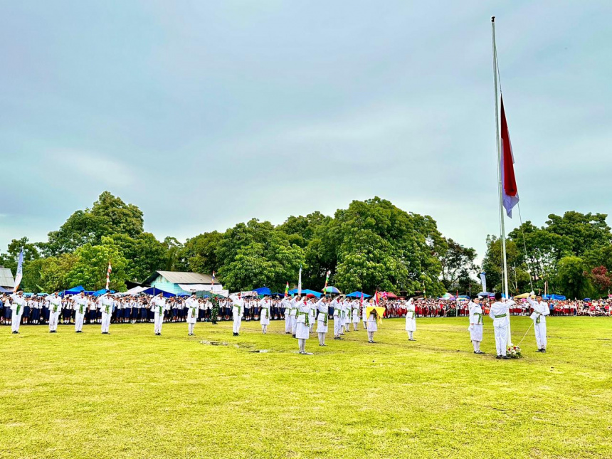 Upacara Peringatan Hari Kemerdekaan Republik Indonesia ke-78 di Kecamatan Laguboti